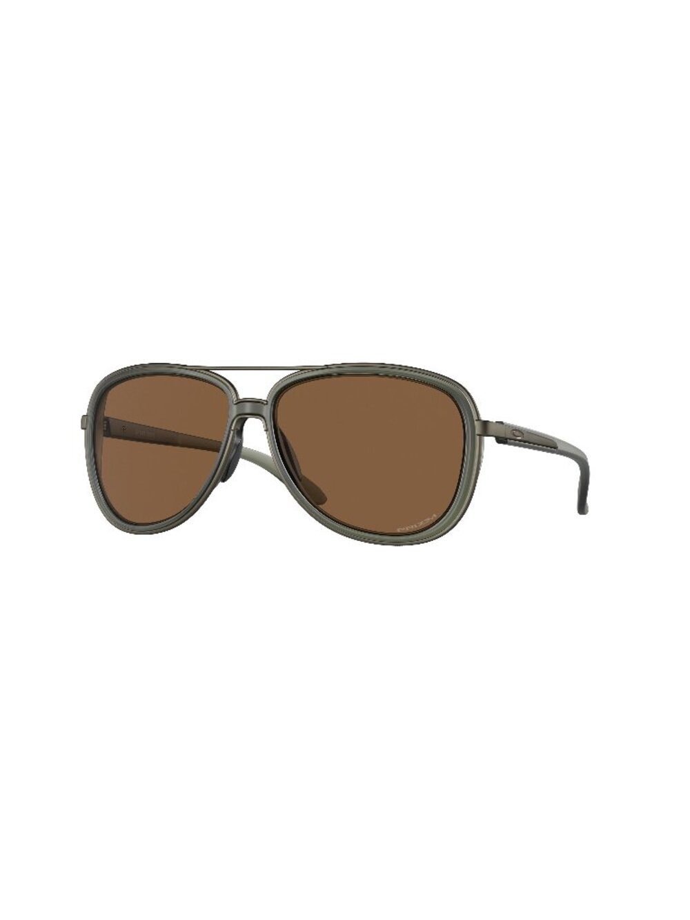 New Oakley Women's Sunglasses Green Round Bronze Lens Metal Frame OO4129 SPLIT